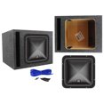 thumbnail image 1 of MTX S6512-44 12" 500w RMS Square Car Audio Subwoofer+Vented Sub Box Enclosure, 1 of 11