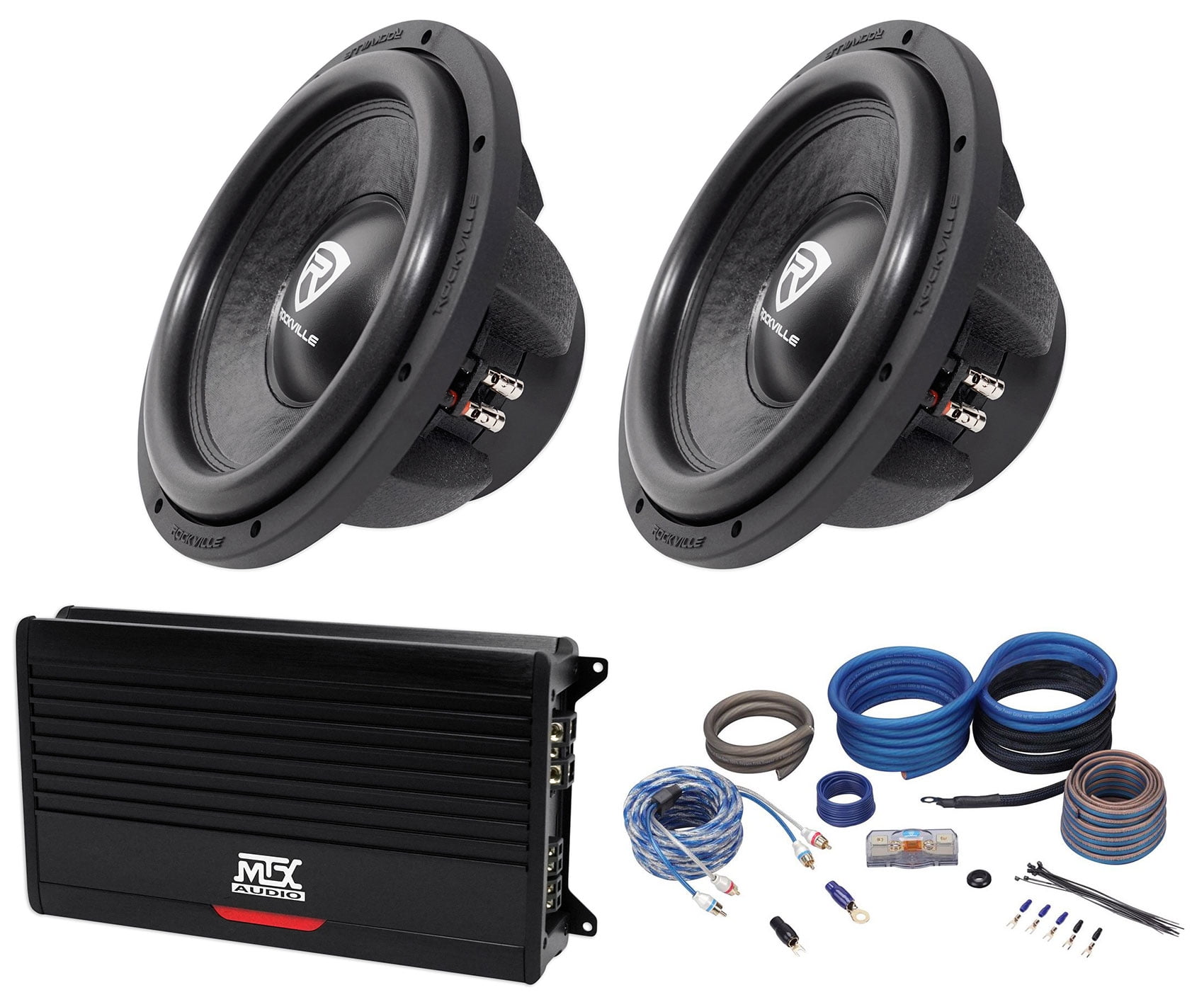 MTX THUNDER1000.1 1000 Watt RMS Mono Amplifier+(2) 12" Car Audio