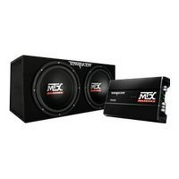MTX 12" 1200W Dual Loaded Car Subwoofer Audio with Sub Box Amplifier, TNP212D2