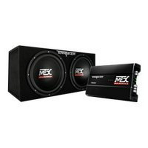 MTX 12" 1200W Dual Loaded Car Subwoofer Audio with Sub Box Amplifier, TNP212D2