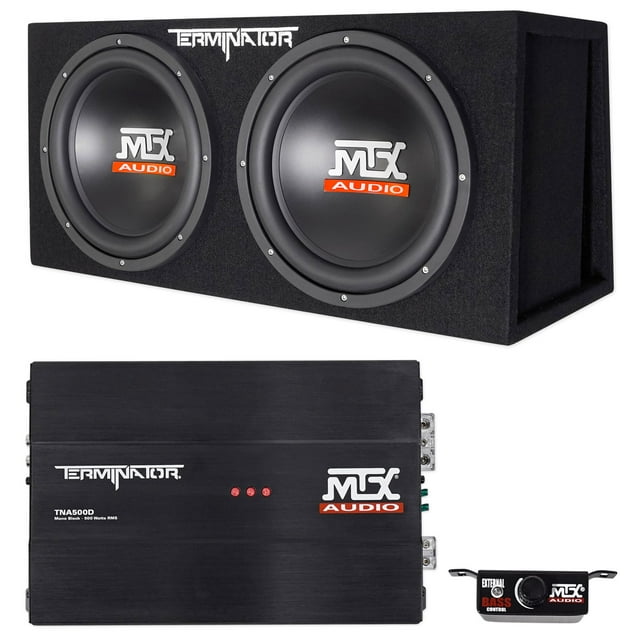 MTX TNP212DV 12in 2000W Dual Loaded Subwoofer Enclosure with Amplifier, New
