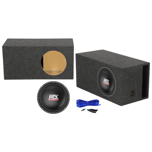 MTX Terminator TN12-04 12 400 Watt Car Audio Subwoofer+Vented Sub Box Enclosure