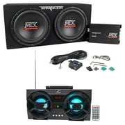 MTX Terminator TNP212D2 1200w Dual 12  Subwoofers/Box/Amp Package+Free Speaker !