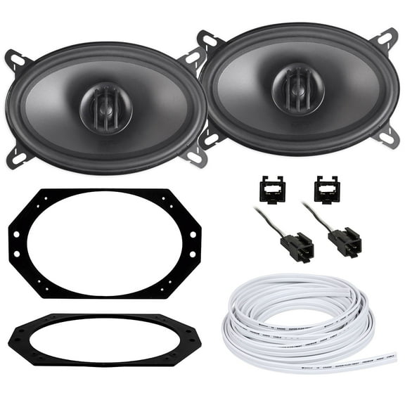 MTX Thunder 4x6" Front Speaker Replacement Kit For Jeep Wrangler TJ 1997-2002