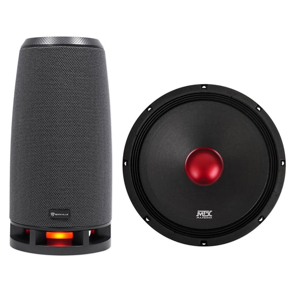 MTX Thunder RTX128 12 600w 8-Ohm Mid-bass/Midrange Car Audio Speaker+RockShip