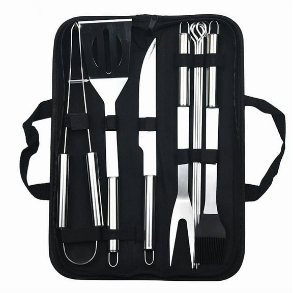 MTYIQS Grilling Accessories BBQ Tools Set, 9 Pieces Stainless Steel Grill Kit with Case,Barbecue Utensil Tool