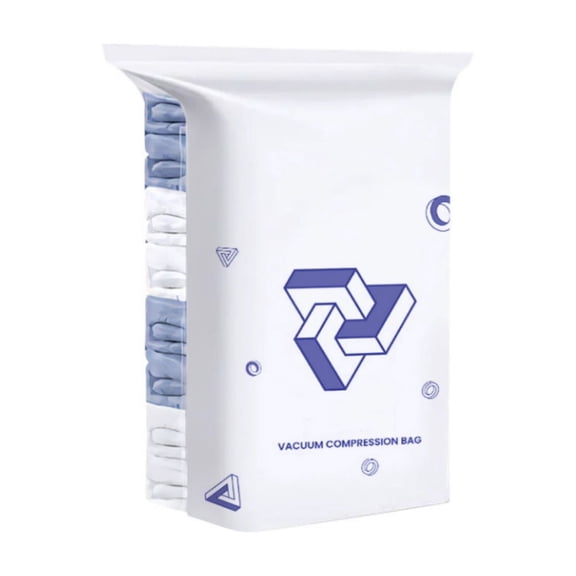 MThree 3D Press-Free Vacuum Compression Bag - One-Way Valve, Reusable Travel Storage for Bedding, Blankets, Coats, Down Jackets Multicolor