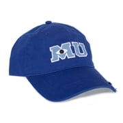 MU Embroidered Dad Hat Monsters Cap Adult University One-Size Royal Blue Distressed
