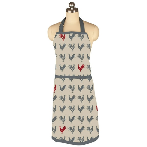 MU Kitchen Adjustable Cotton Designer Apron, 35-Inches, Hen House
