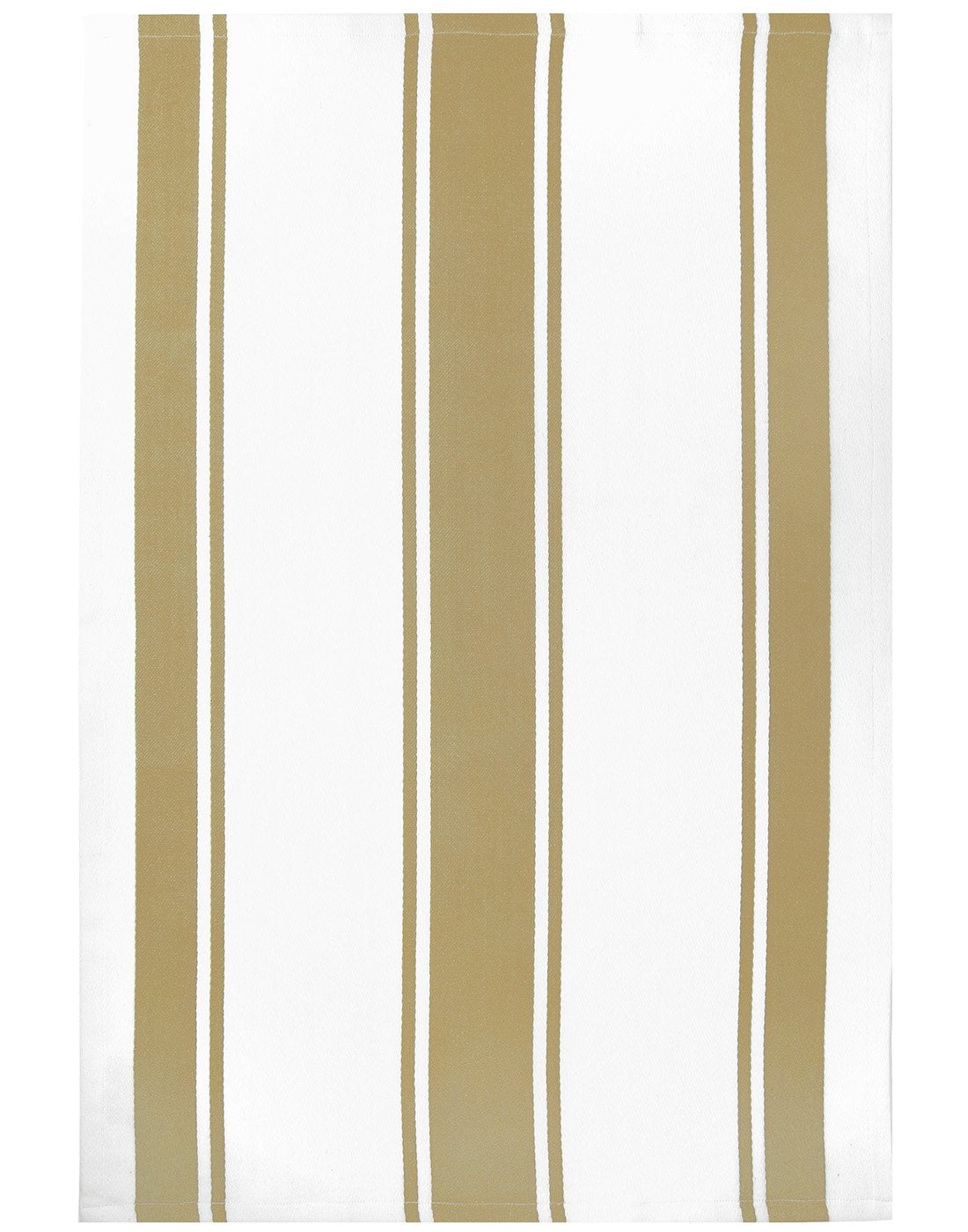 Khaki and White Cotton Stripe Kitchen Towel, 20 x 30 Inch