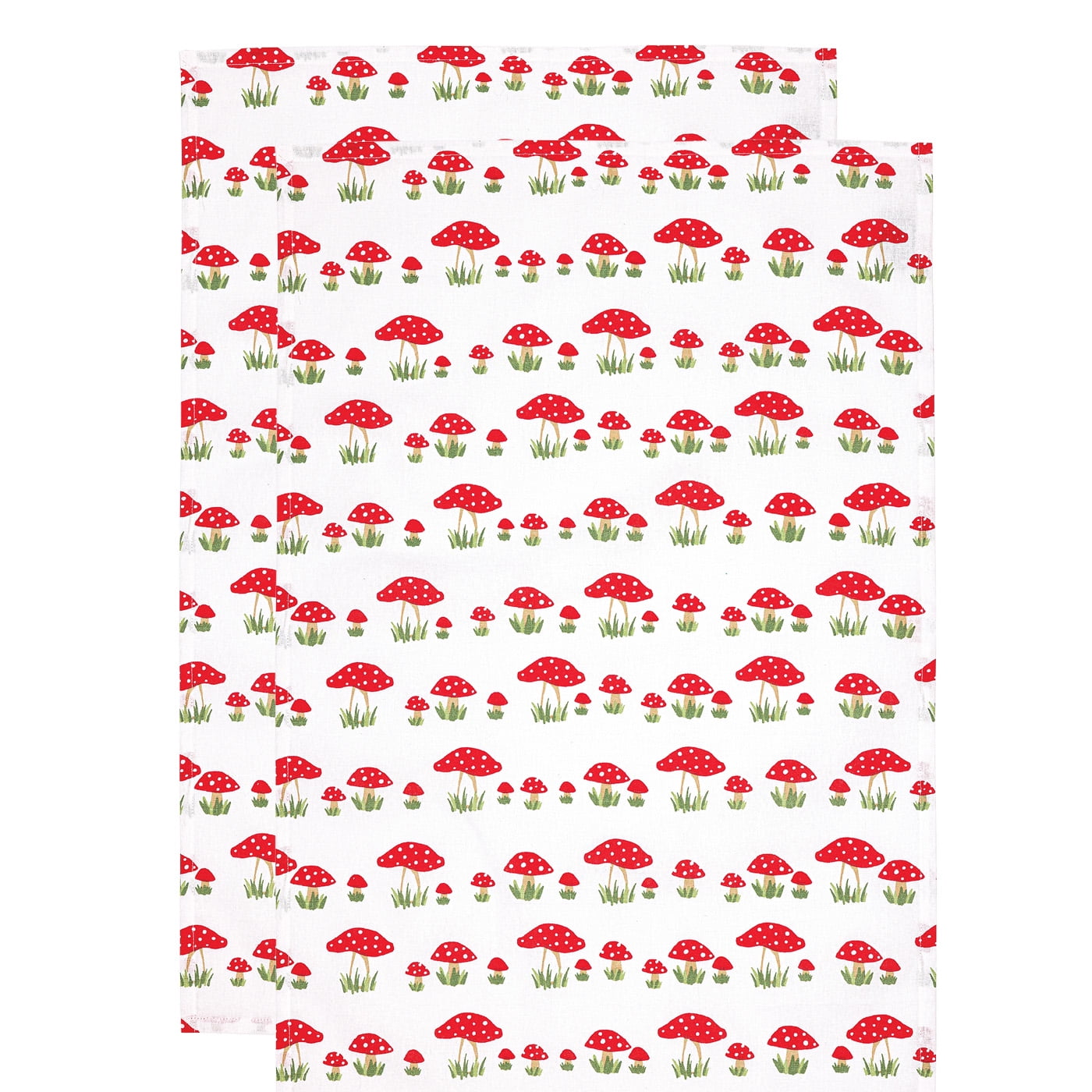 MU Kitchen Designer Cotton Dish Towel, Set of 2, Mushrooms - Walmart.com