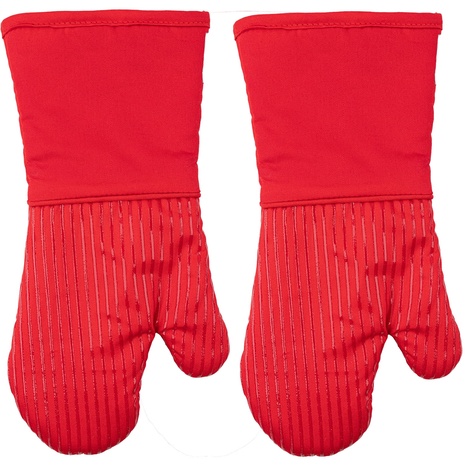 MU Kitchen Silicone Oven Mitt, Set of 2, Fire