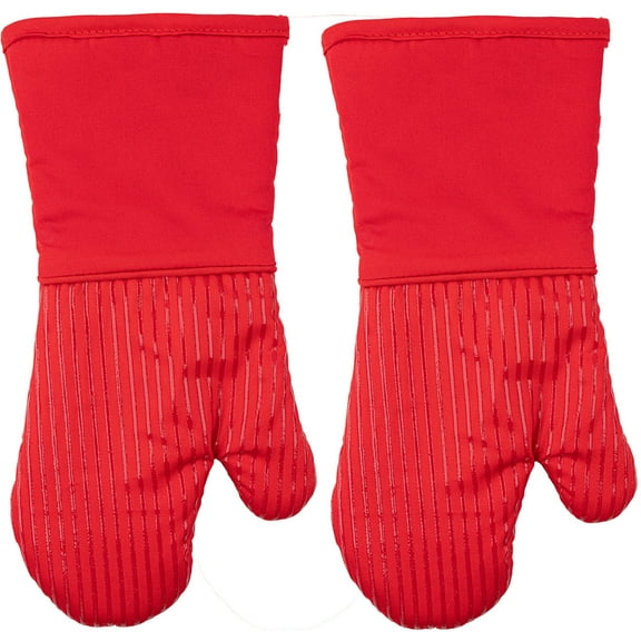 MU Kitchen Silicone Oven Mitt, Set of 2, Fire