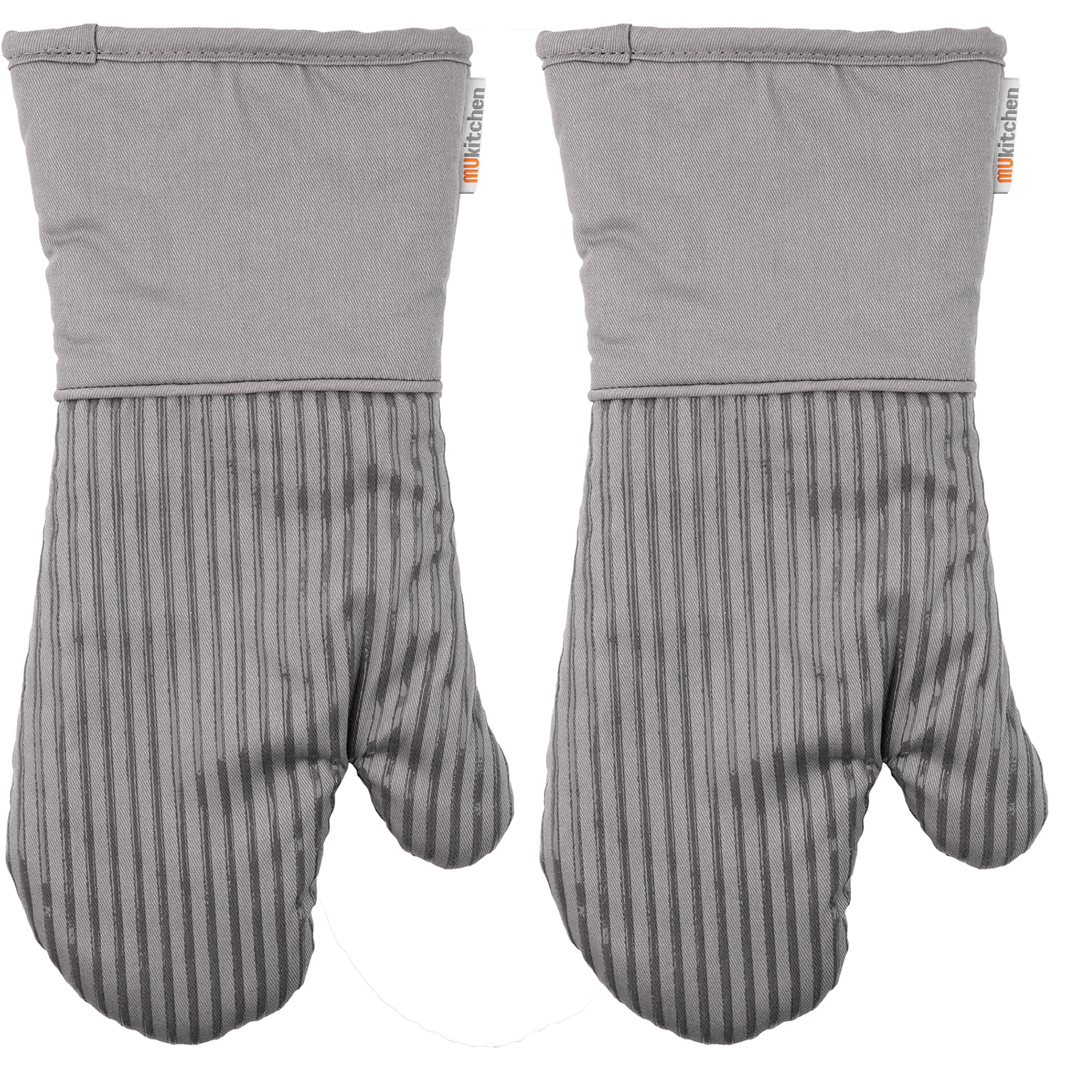 MU Kitchen Silicone Oven Mitt, Set of 2, Steel