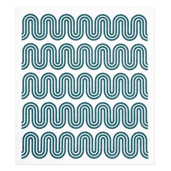 MU Kitchen Sponge Cloth, Set of 2 Dish Cloths, Wave