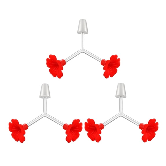 MUAXDA 3 Pcs Hummingbird Feeder Tube, Double Hummingbird Feeder Replacement Parts, Bird Water Feeder Tubes Stoppers for Outdoor Making Your Own Bird Feeders