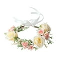 thumbnail image 1 of MUAXDA Flower Crown Floral Wreath, Headband Floral Crown, Wedding Festivals Photo Props Headpiece, 1 of 6