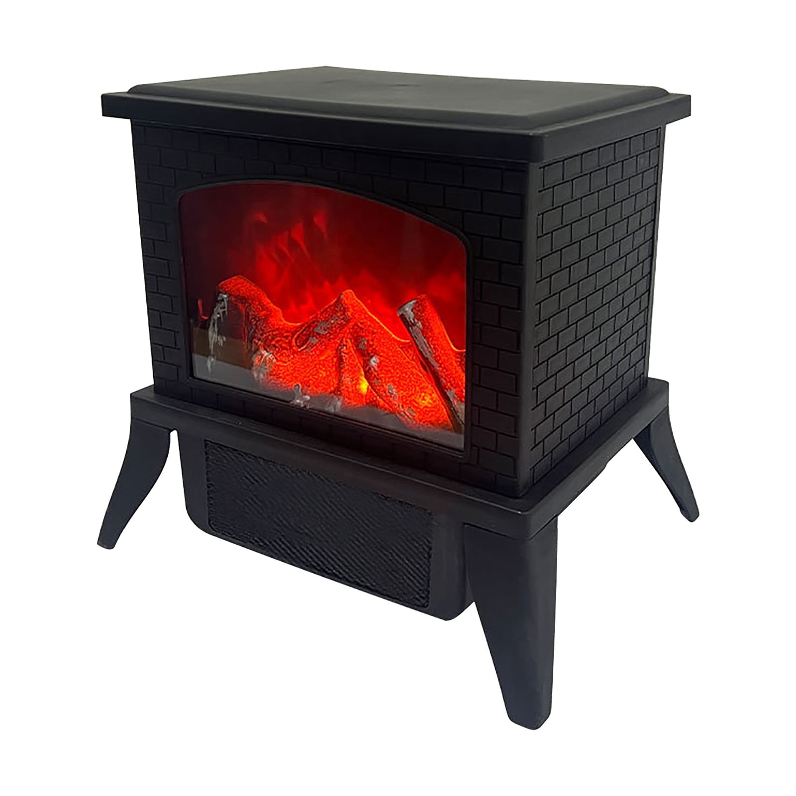 MUAXDA Freestanding Electric Fireplace Stove, Fire Place Heater with Realistic Logs and Flame Effect and Overheat Protection