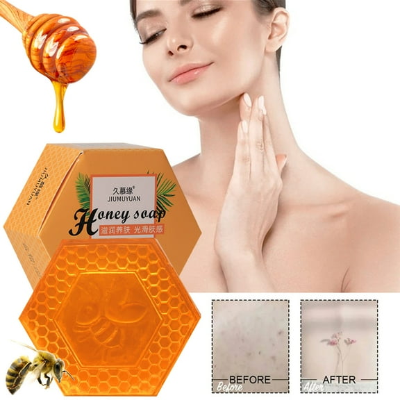 MUAXDA Honey Cleansing Bar, Honey Soap, Face and Body Soap for Soft Skin, Triple Milled Bars made with a Natural Soap Base