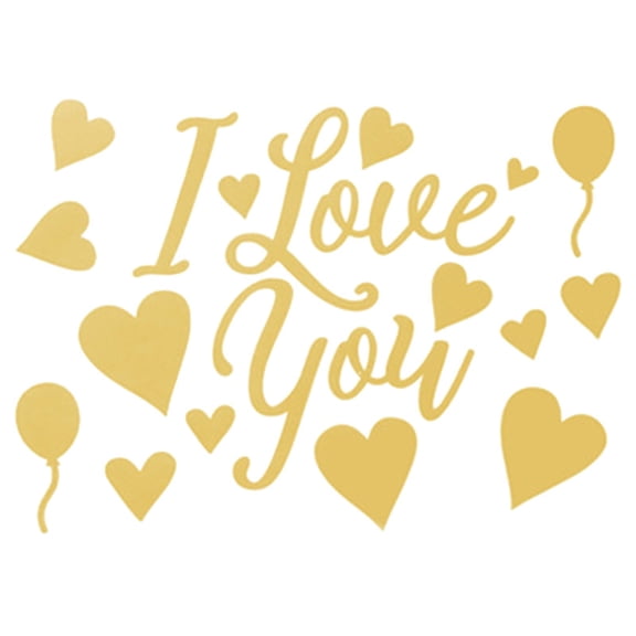 MUAXDA I Love You Balloon Stickers, Balloon Decals Stickers, Letter Decorative Paster, Valentines Day Heart Bobo Balloon Stickers for Valentine Supplies