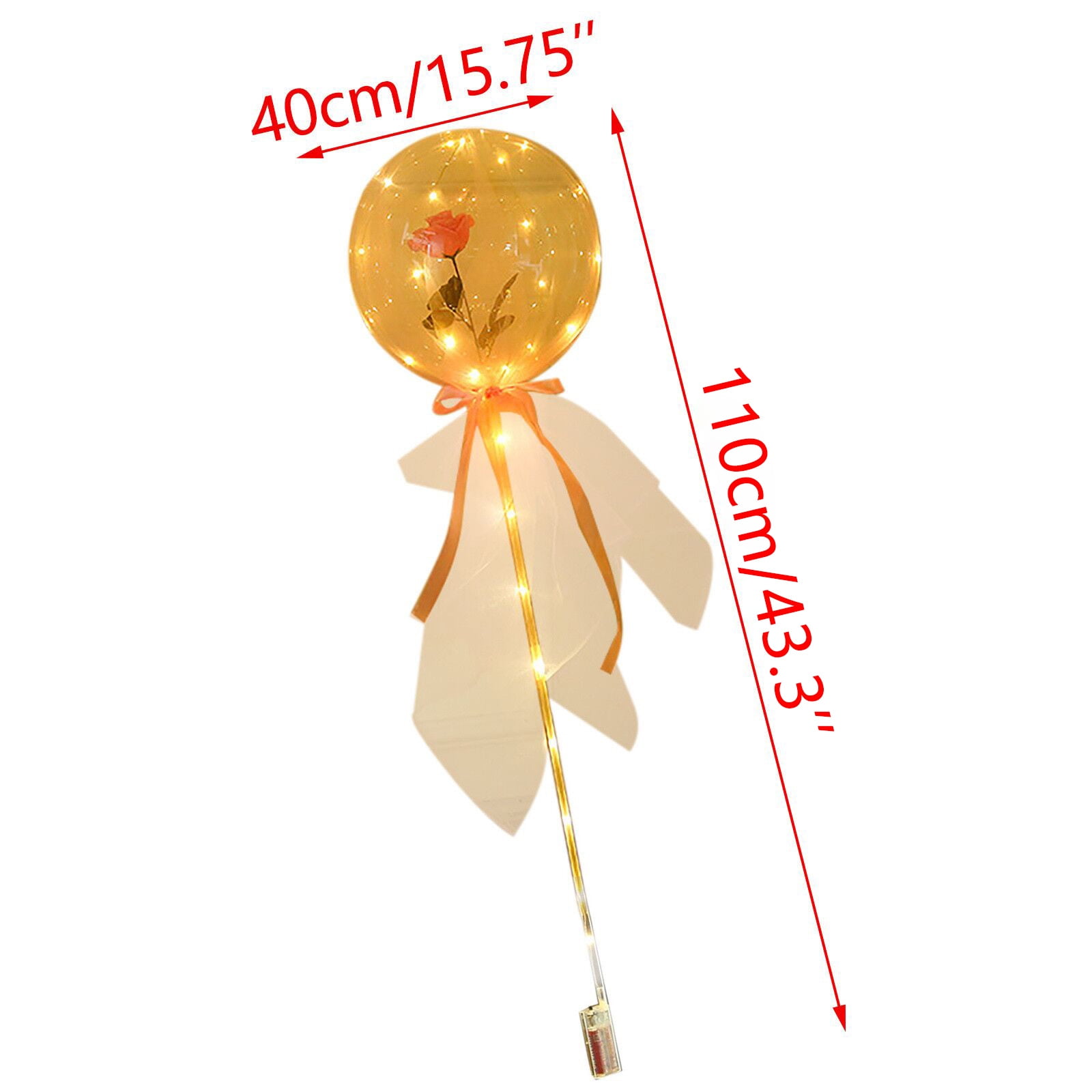 MUAXDA LED Luminous Balloon Rose Bouquet Bobo Balloon, Transparent LED ...