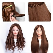MUAXDA Mannequin Real Hair Manikin For Styling With Makeup 20inch