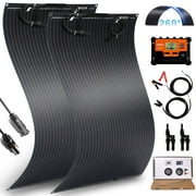MUCH 200W Solar Panels Kit Flexible Solar Panel with 30A PWM Charge Controller A+ Cell Cables Connectors Y Branch Adapter Cable for RV Boats Battery Marine Home Outdoor Off-Grid System