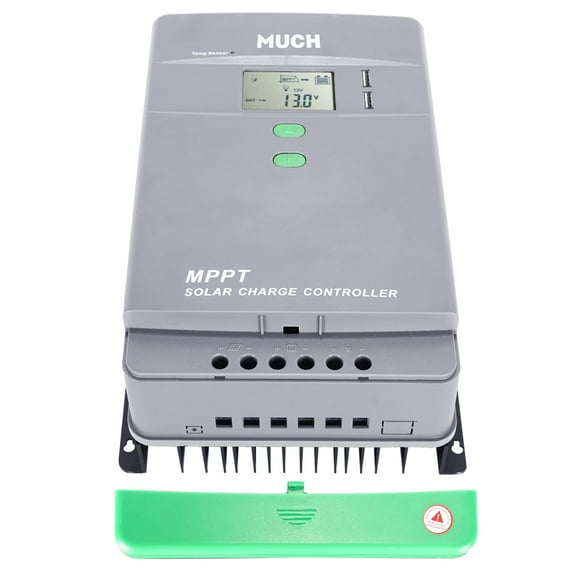 MUCH 30 Amp 12V/24V DC Input MPPT Solar Charge Controller with LCD screen and Dual USB , 30Amp-BT PV 100V Solar Panel Battery Regulator