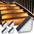 thumbnail image 1 of MUCH Solar Step Lights for Outdoor Waterproof - IP65 Solar Stair Lights Outdoor Dusk to Dawn for Garden/Fence/Patio (Warm White) - 4 PACKS, 1 of 13