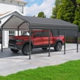 thumbnail image 1 of MUCHANT 10'x15' Outdoor Metal Carport, Heavy Duty Garage Galvanized Car Shelter with Enhanced Base for Pickup, Boat, Car and Tractors, 1 of 8