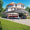 thumbnail image 1 of MUCHANT 20'x40' Outdoor Metal Carport, Heavy Duty Garage Galvanized Car Shelter with Enhanced Base for Pickup, Boat, Car and Tractors, 1 of 8