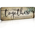 thumbnail image 1 of MUCHENGGIFT Family Wall Art Decor Inspirational Quotes Wall Hanging Sign-Together is Our Favorite Place to Be-Motivational Home Wall Art Decor Wood Plaque Sign 16"x5", 1 of 7