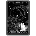 thumbnail image 1 of MUCHENGGIFT Funny Tarot Cards the Moon Metal Tin Sign Wall Décor Tarot Sign for Home Decor Gifts, 1 of 4