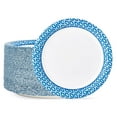 thumbnail image 1 of MUCHII Paper Plates 10 OKA4&nbsp;Inch, 150 Count Soak and Cut Proof, Blue Large Disposable Plates Bulk for Daily Use, Parties, 1 of 3
