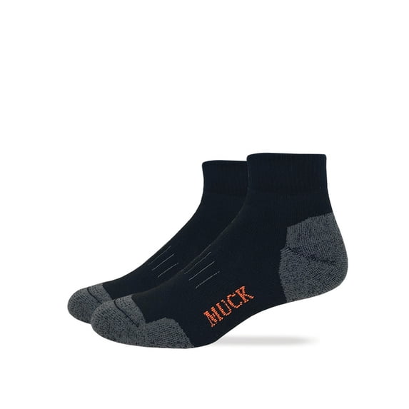 MUCK Boot Mens Ultra Dri Full Cushion Quarter Socks 2 Pair Pack