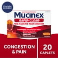 thumbnail interactive-video image 1 of Mucinex Rapid+Clear Maximum Strength Cold Medicine & Expectorant, Fever, Pain, Headache, & Excess Mucus Relief with Acetaminophen & Guaifenesin, Rapid Release Caplets for Adults, 20 Count, 1 of 11