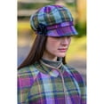 thumbnail image 1 of MUCROS WEAVERS Womens Newsboy Cap Newsboy Hat 100% Wool With Flower Accent - Purple, 1 of 2