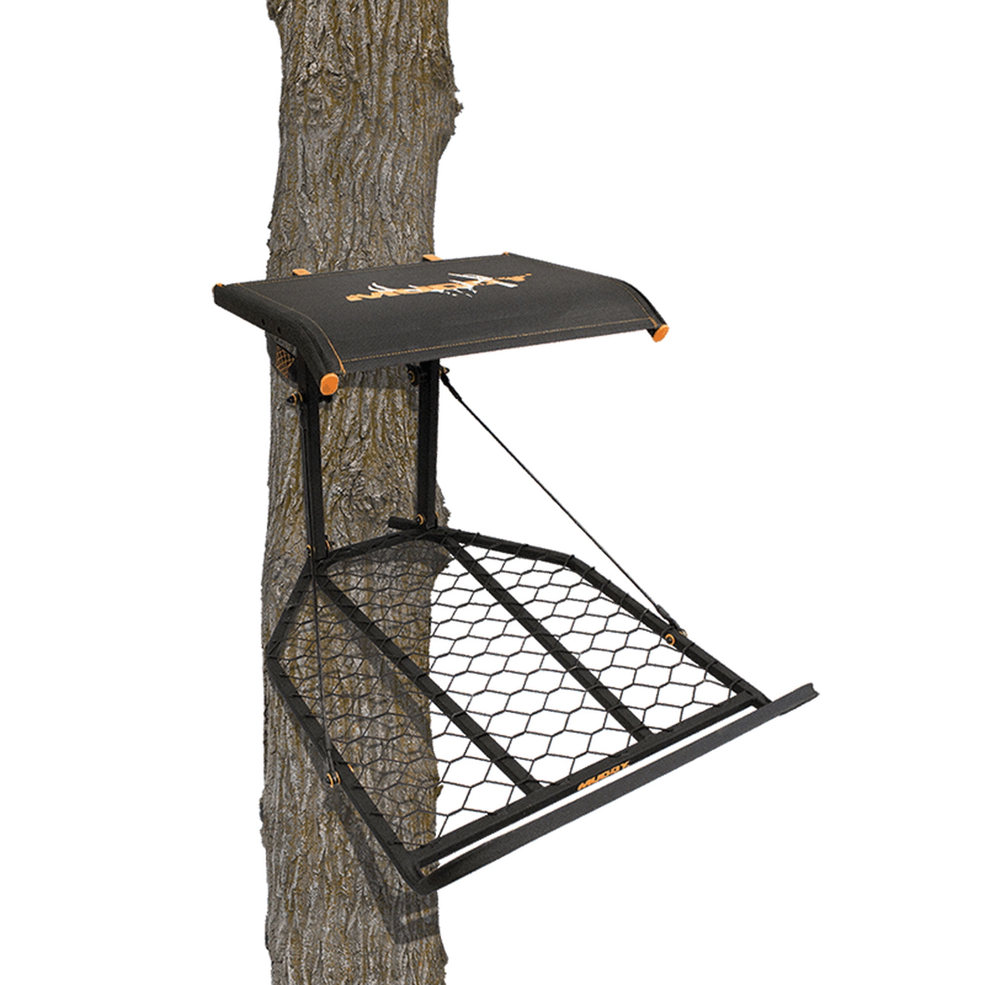 Muddy Boss XL Hunting Hang-on Treestand with Flex-Tek Flip up Seat