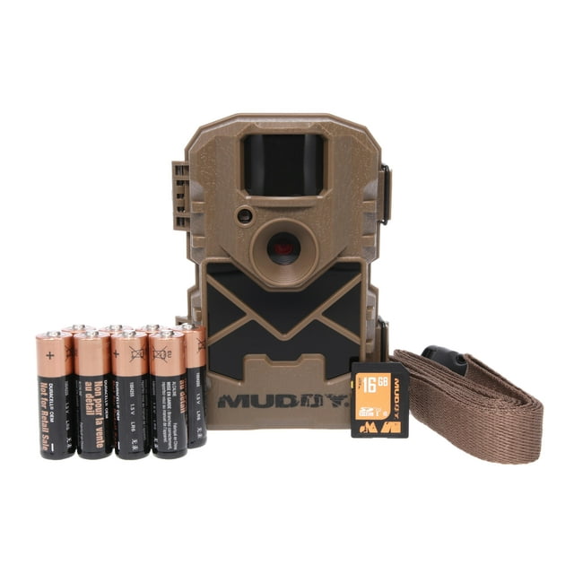 MUDDY PRO CAM 20 MP GAME CAMERA W/ VIDEO, BATTERIES AND 16GB SD CARD