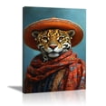 thumbnail image 1 of MUDKET Leopard Canvas Wall Art, King Crown Leopard Wall Pictures for Living Room, Framed Leopard Wall Paintings Prints, Luxury Animal Wall Decor for Home 40"L x 28"W, 1 of 9