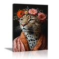 thumbnail image 1 of MUDKET Leopard Wall Art, Boho Leopard Canvas Wall Art Prints, Unique Living Room Pictures Wall Decor, Framed Wall Paintings for Bedroom Office 18"L x 12"W, 1 of 9