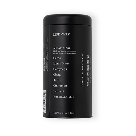 MUDWTR Original (30 servings) - Organic Blend of Cacao, Beneficial Mushrooms, and Chai Masala - Natural Energy & Focus - Coffee Alternative