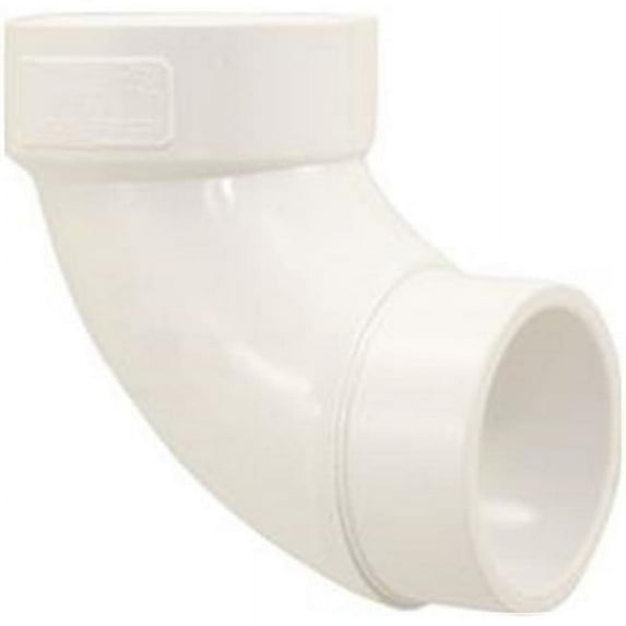 MUELLER INDUSTRIES 92453 DWV PVC 0.25 Bend Street Elbow, 3 in.