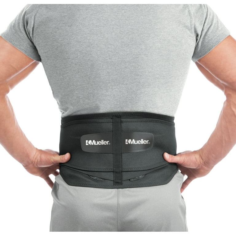 Mueller Lumbar Back Brace w/ Removable Pad, Black, OSFM Mueller Lumbar Back Brace w/ Removable Pad, Black, OSFM