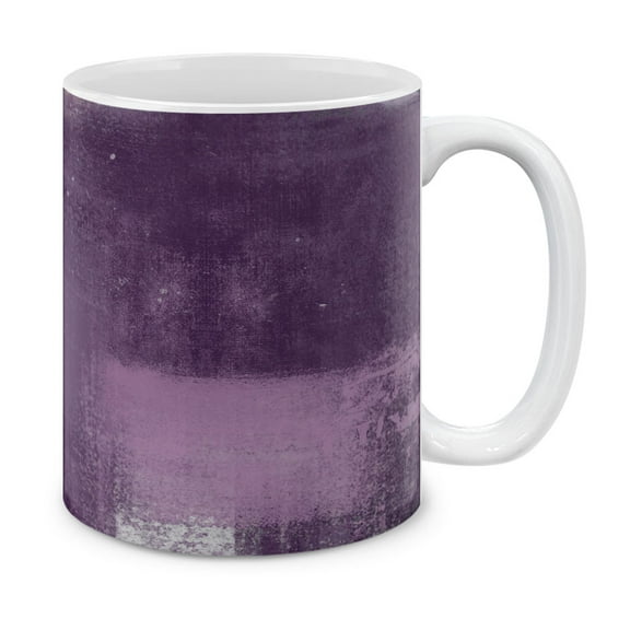 MUGBREW 11 Oz Ceramic Tea Cup Coffee Mug, Abstract Purple Grey Grunge Wall