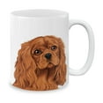 thumbnail image 1 of MUGBREW 11 Oz Ceramic Tea Cup Coffee Mug, Ruby Cavalier King Charles Spaniel Dog, 1 of 7