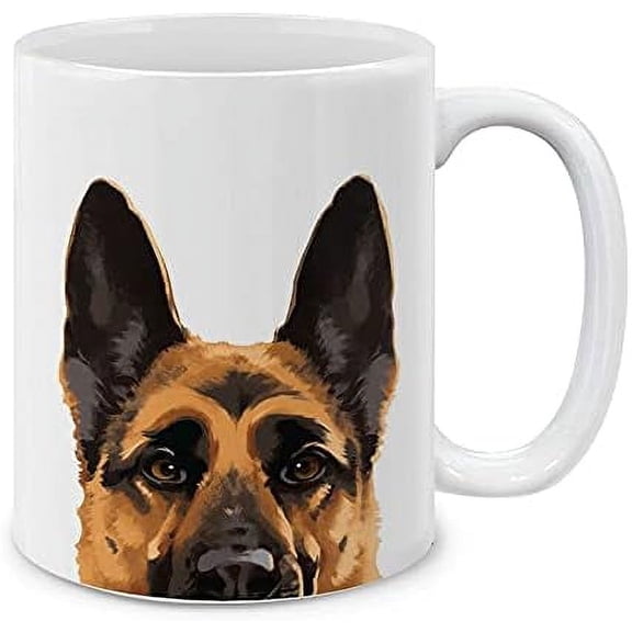 MUGBREW Personalized Coffee Mug with Your Name or Text, Customized Gifts For Christmas Birthday Anniversary, Ceramic 11 OZ Coffee Mug Tea Cup - Merle Aussie Australian Shepherd Dog