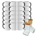 thumbnail image 1 of MUGSIE 24 Pcs Ceramic Sublimation Mug : Rim+ Handle With Foam Support Shipping Boxes, 1 of 2