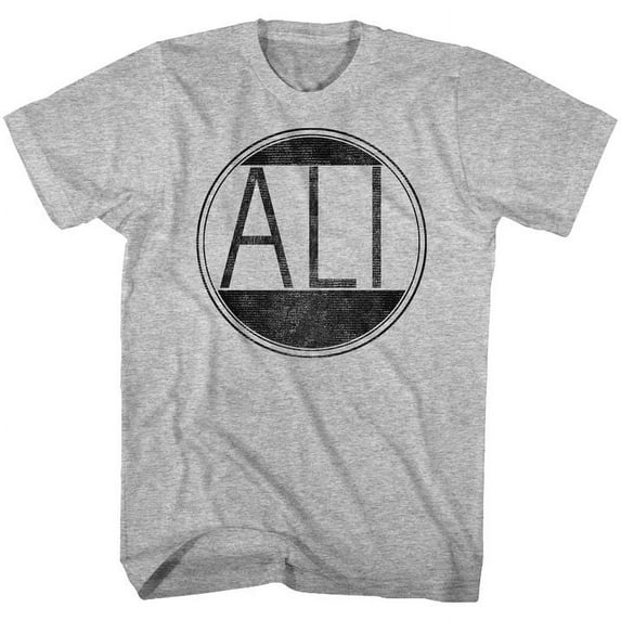 Muhammad Ali Circle Gray Heather Adult T-Shirt