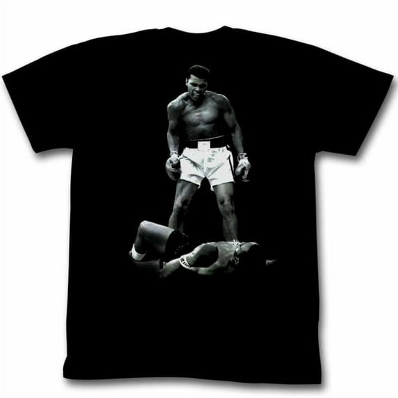MUHAMMAD ALI-ALI OVER LISTON-BLACK ADULT S/S TSHIRT-L
